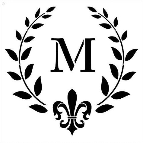 Amazon.com : Fleur De Lis Monogram Stencil by StudioR12 | Letter Stencils for DIY Farmhouse Home Decor | Paint Wood Signs | Select Size & Letter (12 x 12 inch) : Arts, Crafts & Sewing Fleur De Lis Decor Ideas, Fluer De Lis Tattoo With Flowers, Flue De Lis, Fluer De Lis Stencil, Home Decor Paint, Monogram Stencil, Fluer De Lis, Paint Wood, Farmhouse Home Decor