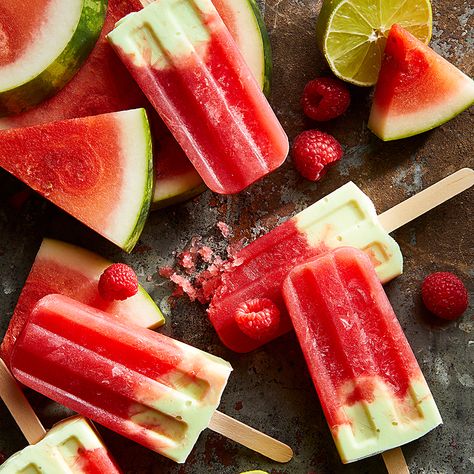 30+ 100-Calorie Summer Snack Recipes | EatingWell Watermelon Ice Pops, Low Sodium Snacks, Healthy Popsicle Recipes, Watermelon Pops, Ice Pop Recipes, Watermelon Health Benefits, Watermelon Benefits, Healthy Popsicles, Sweet Lime