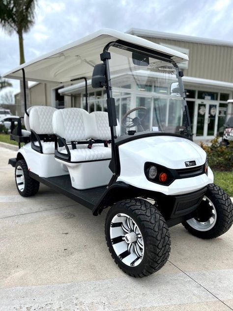 Cool Golf Carts, Cute Golf Cart, Tuscan Village, Custom Golf Cart, Farm Retreat, Street Legal Golf Cart, Go Cart, Golf Cart Seats, Custom Golf Carts