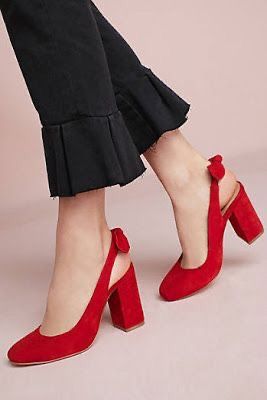 Best Toddler Shoes, Breaking In Shoes, Red High Heels, Anthropologie Shoes, Slingback Heels, Red High, Slingbacks, Slingback Heel, Red Suede