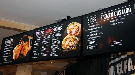 Concept Restaurant, Menu Board Design, Lebanese Restaurant, Rooftop Restaurant Design, Menu Display, Digital Menu Boards, Bakery Design Interior, Burger Menu, Cafe Concept