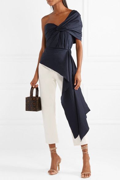 Asymmetrical Top Outfit, Poplin Top, فستان سهرة, Johanna Ortiz, Asymmetrical Tops, Dress Sewing Patterns, Looks Style, Sewing Dresses, Net A Porter