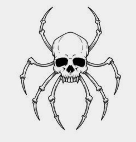 Abstract Tattoo Ideas, Spider Drawing, Abstract Tattoos, Skull Spider, Simple Skull, Skull Sketch, Petit Tattoo, Cool Tattoo Drawings, Grunge Tattoo