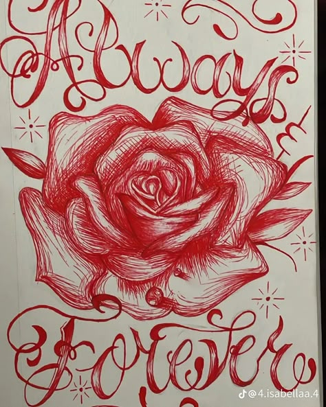 Old School Rose Drawing, Always And Forever Drawing, Mexican Love Letters, Oldies Love Letters Drawings, Chicano Love Letters For Him, Love Letter Chicano, Mi Amor Drawing, Chicano Art Letters, Chicano Heart Drawing