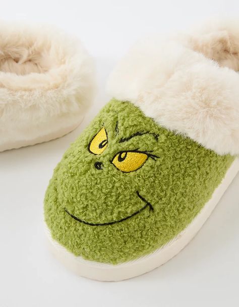 Grinch Slippers, Rhinestone Slides, Animal Slippers, Cozy Day, Black Slippers, Women's Slip On Shoes, Slide Slippers, Fuzzy Slippers, Cozy Socks