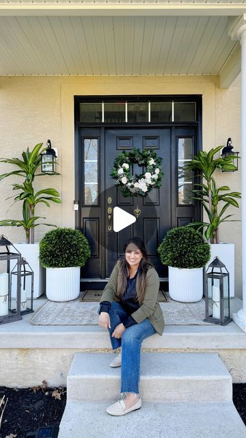 Porch Topiary, Porch Refresh, Front Door Planters, Porch Life, Walmart Home, Tall Planters, Outdoor Essentials, First Impression, The Block