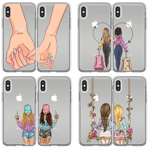 Bff Phone Cases Iphone, Bff Cases, Best Friend Cases, Words For Best Friend, Bff Phone Cases, Best Friend Quiz, Crazy Best Friends, Friends Phone Case, Phone Case Diy Paint