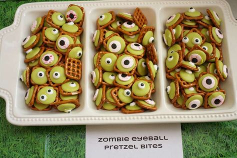 Plants vs. Zombies Birthday Party Ideas | Photo 11 of 21 Kids Zombie Party, Zombies Birthday Party, Zombie Halloween Party, Zombie Food, Plants Vs Zombies Birthday Party, Zombie Birthday Parties, Zombie Birthday, Zombie Party, Plantas Vs Zombies