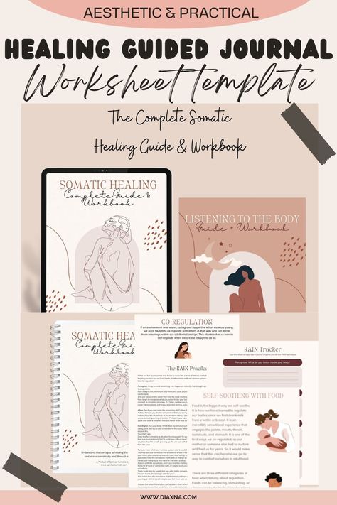 Explore Somatic Healing: 115-Page Digital Journal for Somatic Therapy, Self Love, Mental Health, and Shadowwork by SpiritualSomatic - Journal Workbook Template — DIAxNA Somatic Healing, Somatic Therapy, Goal Setting Template, Online Planner, Workbook Template, Mind Body Connection, Guided Journal, Worksheet Template, Shadow Work