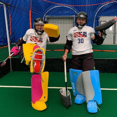 Happy Friday from our sponsored @obogoalkeepers  🇺🇸 @JessJecko & Kealsie_Monique 🇺🇸  custom pads are always available to order ✉️ service@cranbarry.com       #goalkeepersareamazingpeople #obolove #fieldhockeygoalie #obogoalkeepers Hockey Motivation, Field Hockey Goalie, Field Hockey Goals, Hockey Goal, Hockey Life, Hockey Goalie, Field Hockey Equipment, Hockey Equipment, Field Hockey