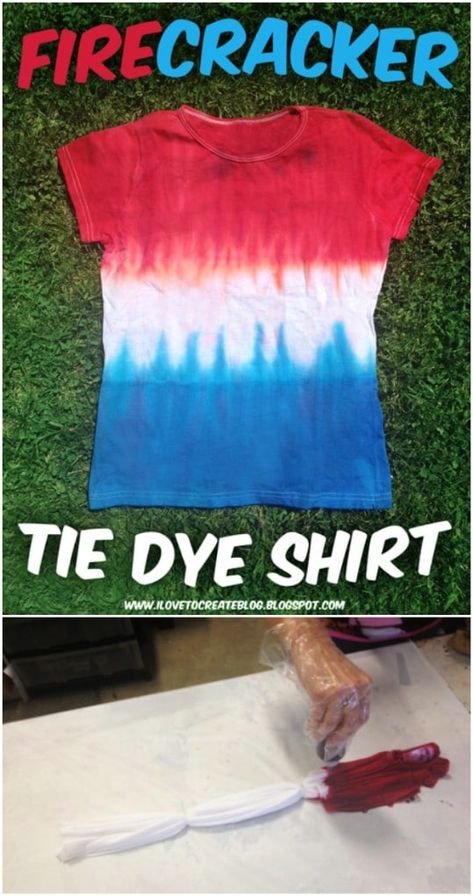 30 Patriotic Fourth Of July Fashion Ideas For Everyone In The Family - With tutorial links Fourth Of July Tie Dye Shirts, Diy Fourth Of July Shirt, Patriotic Tie Dye Shirts, Patriotic Tie Dye, Diy Tie Dye Designs, Tie Dye Patterns Diy, Diy Tie Dye Shirts, 4th July Crafts, July Fashion