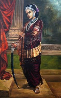 LAKSMIBAI_RANI_OF_JHANSI Women Freedom Fighters, Ravivarma Paintings, Royal Indian, Indian Women Painting, Vintage India, Warrior Queen, Indian Paintings, Women Leaders, Indian Aesthetic