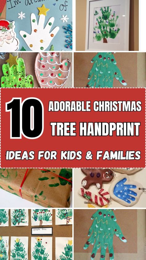 Christmas is a time for creating special memories with your loved ones, and there’s no better way to celebrate than by crafting adorable, festive decorations together. One of the most fun and personal ways to make holiday art is through handprint crafts. Not only is this activity a wonderful bonding experience for families, but the result becomes a timeless keepsake. Christmas Tree Handprint, Tree Handprint, Handprint Art Christmas, Handprint Ideas, Hand Print Tree, Handprint Christmas Tree, Handprint Christmas, Creative Christmas Trees, Handprint Crafts