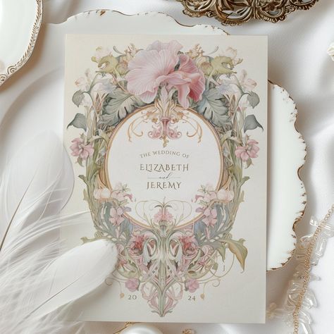 Rococo-Inspired Hibiscus Pastel Botanical Wedding Invitation Rococo Wedding, Vintage Barn Wedding, Pastel Botanical, Barn Wedding Invitations, Botanical Wedding Invitation, Botanical Wedding Invitations, Wedding Stationery Design, Victorian Wedding, Vintage Wedding Invitations