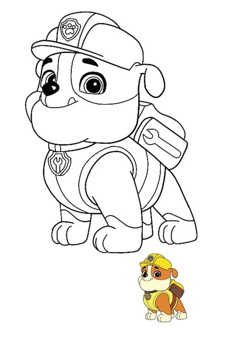 You can find here 4 free printable coloring pages of Paw Patrol character Rubble. Best coloring pages of the most popular Paw Patrol characters. Paw Patrol Badge, Paw Patrol Movie, Paw Patrol Christmas, Zuma Paw Patrol, Best Coloring Pages, Ryder Paw Patrol, Coloring Printables, Rubble Paw Patrol, Free Printable Coloring Sheets