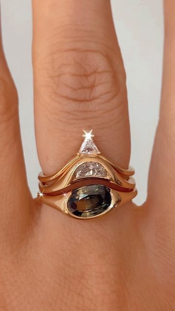 Nesting Ring, Half Moon Ring, Jewelry Gift Ideas, Gold And Silver Jewelry, Moon Ring, Authentic Jewelry, Nature Bracelets, Half Moon, Ring Bracelet