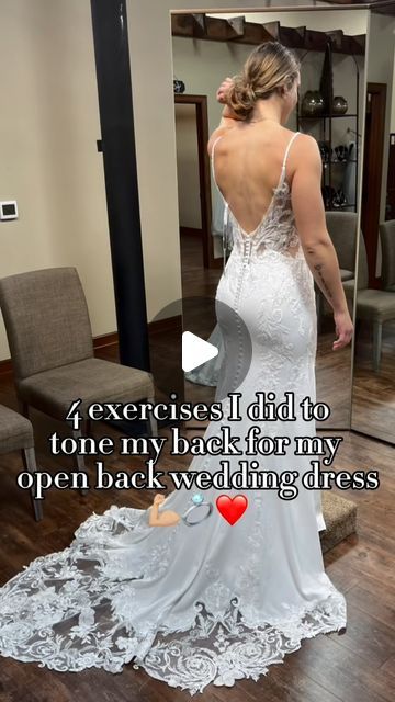 Olivia McGreal | Fitness for the Almost Mrs. 👰🏼‍♀️ on Instagram: "Do these 4 exercises if you want to tone your back and stun in your open back wedding dress 👰🏼‍♀️💪🏼 

-barbell bent over rows 
-single arm seated cable row
- lat pulls downs
-face pulls 

#fitness #lifting #weightloss #toneup #muscle #backday #wedding #bride #weddingdress #dreamdress #girlswholift #personaltrainer #onlinetraining #training" Back Pull Workout, Back Workouts With Barbell, Back Workout Pregnant Women, Cable Pull Down Back, Cable Pull Back Workout, Seated Cable Row, Tone Your Back, Cable Row, Face Pulls