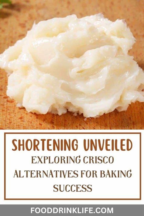 Shortening substitute explored for baking success. Shortening Bread, Baking Substitutes For Butter, Substitute Crisco For Butter, Substitute For Crisco Shortening, What Can You Substitute For Vegetable Oil In Baking, Baking Substitutes For Eggs, Shortening Substitute, Healthy Baking Substitutes, Cooking Bacon