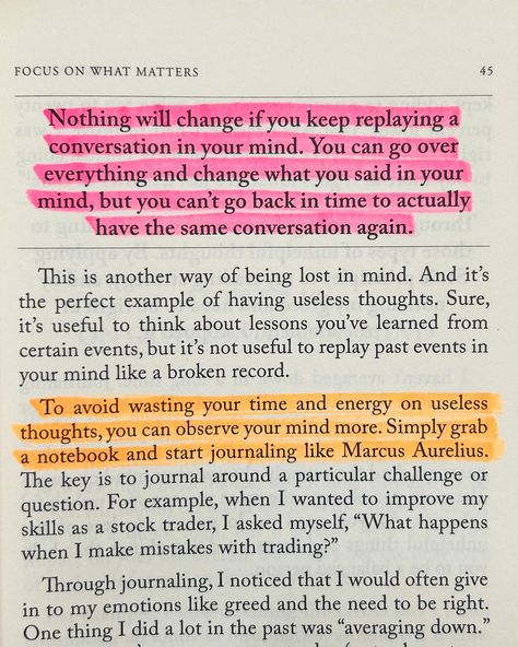 📌If you are a beginner seeking wisdom and advice on stoicism, you must read this book. It will help you cultivate resilience and focus amidst the chaos of existence.📌 ✨”Focus on What Matters” is a collection of stoic letters that offers invaluable insights on achieving inner peace and happiness in life. It is a reminder on how to focus on the right things that matters in life. ✨The stoic lessons of the book are worth remembering and re-reading. Every stoic chapters explores various topics ... Spiritual Lessons Quotes, Seeking Wisdom, Book Knowledge, Happiness In Life, How To Focus, Journal Inspiration Writing, Time Management Techniques, Aquarius Quotes, Peace And Happiness