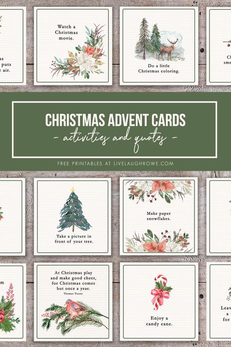 Advent Family Activities, Advent Cards, Advent Calendar Activities, Printable Advent Calendar, Advent Activities, Christmas Note, Advent Calenders, Be Intentional, Christmas Play