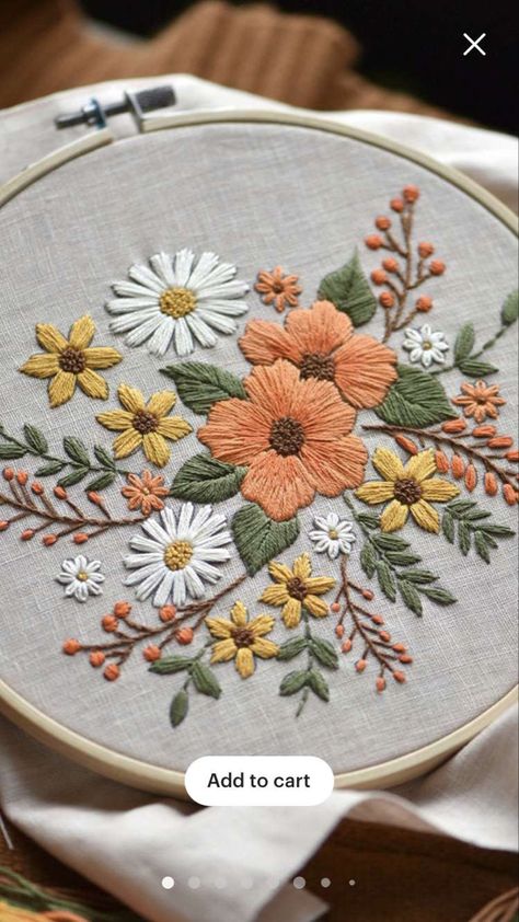 Embroidery Stitch Flower, Satin Embroidery Designs Stitches, Floral Embroidery Designs Pattern, Satin Stitch Embroidery Design Flower, Embroidery Vines And Flowers, Satin Embroidery Designs, Embroidery Big Flowers, Embroidery Flowers Designs, Large Flower Embroidery