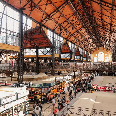 Great Central Market Hall Budapest Budapest Central Market Hall, Budapest Market Hall, Central Market Hall Budapest, Great Market Hall Budapest, Journey Journal, Real Life Fairies, Visit Budapest, Budapest Travel, Romanesque Architecture