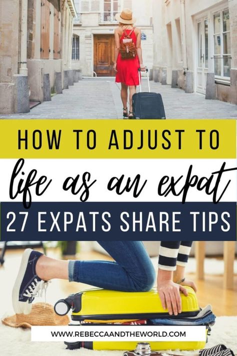 Considering becoming an expat or are you already struggling through the challenges of expat life? Here, 27 expats share their best tips for adjusting to expat life and succeeding as an expat. | Expat Advice | Expat | Expat Tips | Living Abroad | Move Overseas | #expatlife #expatliving Move Overseas, Retire Abroad, Work Overseas, Survival Books, Moving Abroad, Moving Overseas, Moving To Australia, Work Abroad, Move Abroad