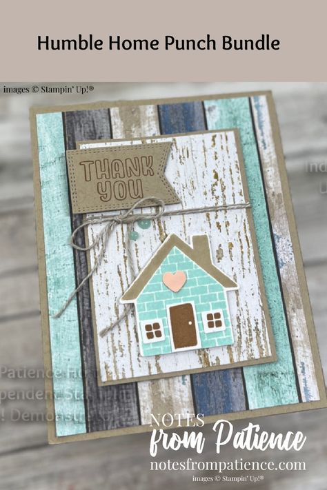 The Humble Home Bundle includes the Humble Home Stamp Set and the Humble Home Punch. Build lovely home tags and cards with the Humble Home Bundle. Create unique homes by switching up the colors and textures you use with the stamp images. Humble Home, Housewarming Card, Cool Birthday Cards, Stampin Up Christmas Cards, Lovely Home, Memory Scrapbook, Pocket Cards, House Of Cards, Unique Homes