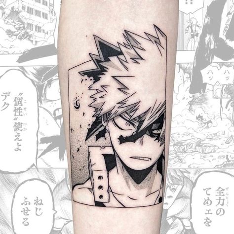 Bakugo Tattoo, Calf Tattoo Ideas, Hero Tattoo, Manga Tattoo, Kawaii Tattoo, Doodle Tattoo, Cute Little Tattoos, Tattoo Design Book, Calf Tattoo