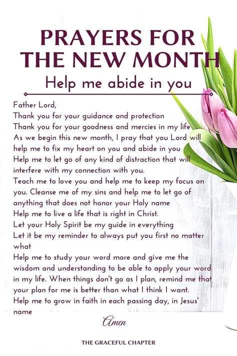 Prayers for the new month - Help me abide in you Happy New Month Prayers December, Prayer For New Month December, Prayer For New Month November, Prayers For The Month Of October, Happy New Month April Prayer, New Month Declarations, May Blessings Month Of, Prayers For A New Month, New Month Bible Verses