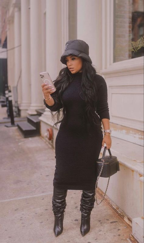 Nichole Lynel, Winter Fashion Outfits Casual, Looks Black, Classy Casual Outfits, Black Women Fashion, All Black Outfit, Fall Fashion Outfits, Lookbook Outfits, Winter Fashion Outfits