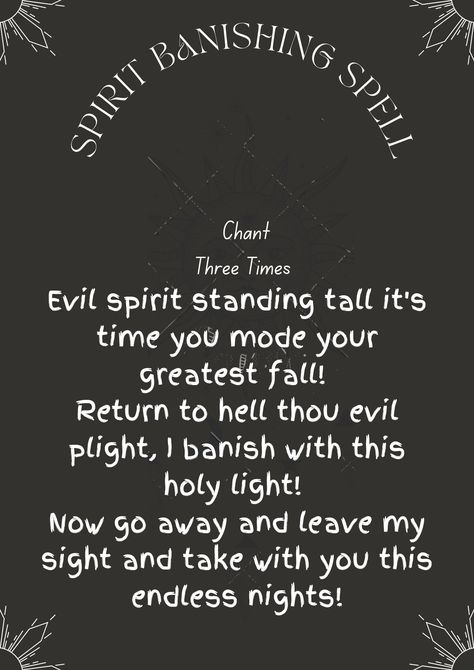 Banish Negative Entity Spell, How To Ward Off Evil Spirits, How To Banish Evil Spirits, Banish Evil Spell, Simple Banishing Spell, Spell To Stop Gossip And Slander, Banishing Evil Spirits Spell, Protection Spells From Evil Spirits, Banishing Spell Spirit