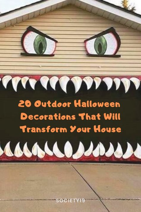 20 Outdoor Halloween Decorations That Will Transform Your House - Society19 Kid Friendly Halloween Decorations, Easy Outdoor Halloween Decorations, Outside Halloween Decorations, Scary Halloween Decorations Outdoor, Scary Halloween Decorations Diy, Outdoor Halloween Decorations, Halloween Diy Outdoor, Halloween Outside, Easy Diy Halloween Decorations