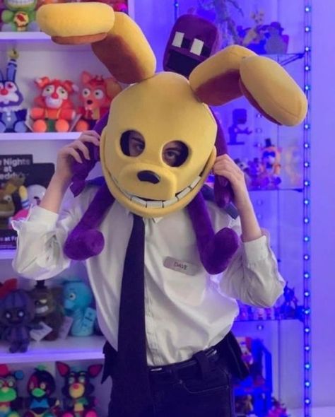 Spring Bonnie Costume, Dave Miller Cosplay, Spring Bonnie Cosplay, Fnaf Themed Outfits, William Afton Cosplay, Springtrap Cosplay, Bonnie Costume, Cosplay Fnaf, Fnaf Costume