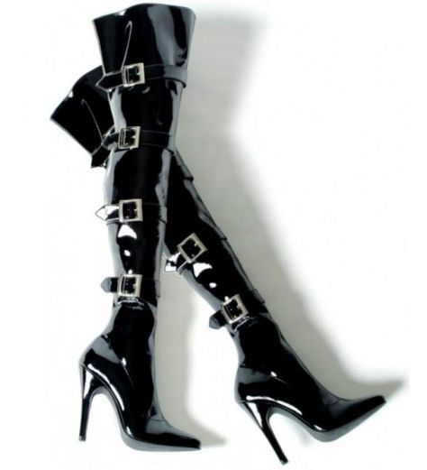 Black Patent Boots, Black Buckle Boots, Club Dancing, Black Patent Leather Boots, Dancing Club, Thigh High Heels, Black Thigh High Boots, Heel Stretch, Leather Thigh High Boots