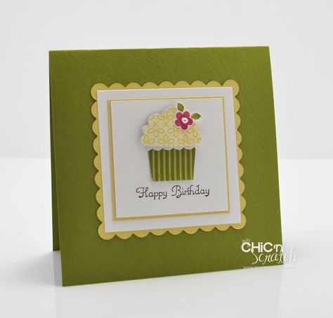 Might try MDS and the cupcake punch....fun! Build A Cupcake, Cupcake Birthday Cards, Cupcake Cards, Cupcake Card, Cricut Cards, Punch Cards, Marianne Design, Square Card, Handmade Birthday Cards