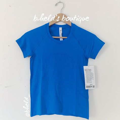 Lululemon Shirts & Tops, Lulu Swiftly Tech, Lululemon Outfit Fashion, Lululemon Shirts, Lululemon Swiftly Tech Short Sleeve, Preppy Wardrobe, Lululemon Shirt, Blue Lululemon, Swiftly Tech Short Sleeve