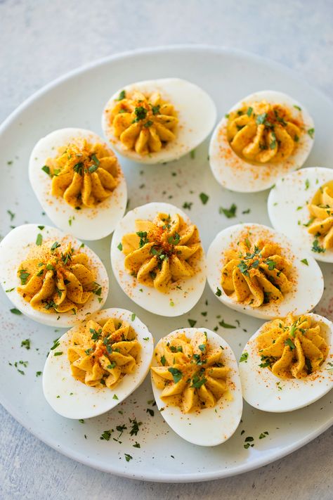 Dangerously Good Deviled Eggs | lifemadesimplebakes.com Deviled Eggs Recipe Best Thanksgiving, Devil Eggs Recipe, Deviled Eggs Recipe Best Easy, Deviled Eggs Thanksgiving, Deviled Eggs Recipe Best, Eggs Deviled, Egg Appetizer, Devil Eggs, Thanksgiving Deviled Eggs