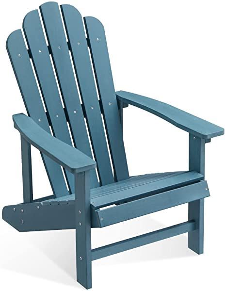 Efurden Adirondack Chair, 350 lbs Capacity Load, Weather Resistant Fire Pits Chair for Lawn and Garden, Looklike Real Wood, Long Life Span, Easy Assembly (Blue) Fire Pit Chairs, Folding Adirondack Chairs, Plastic Adirondack Chairs, Perfect Bedding, Propane Fire Pit, Bedding Essentials, Lawn Chairs, Adirondack Chairs, Adirondack Chair