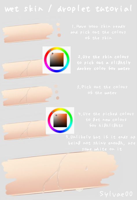 How To Paint Wet Skin, Drawing Wet Skin, How To Draw Water On Skin, Wet Skin Drawing, Wet Skin Reference, How To Draw Wet Skin, Material Drawing, Draw Anatomy, Skin Paint