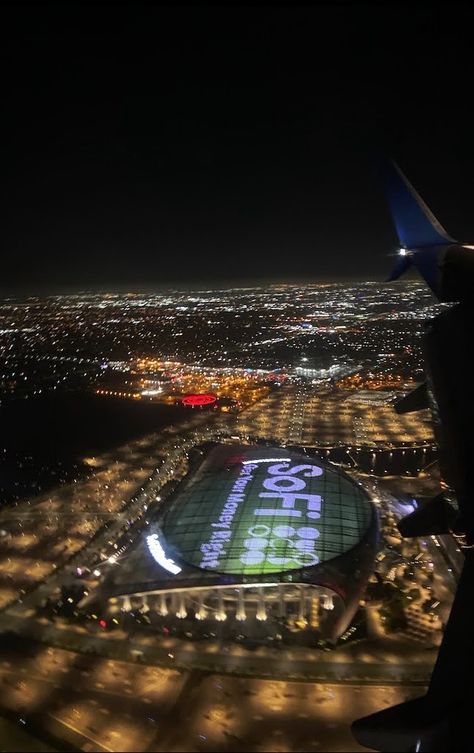 taken while I was about to land in LA. watching outside the window as we passby sofi stadium where BTS performed :)) Sofi Stadium, Outside The Window, The Window, Night Time, Airplane View, Flight, Road Trip, The Outsiders, This Is Us