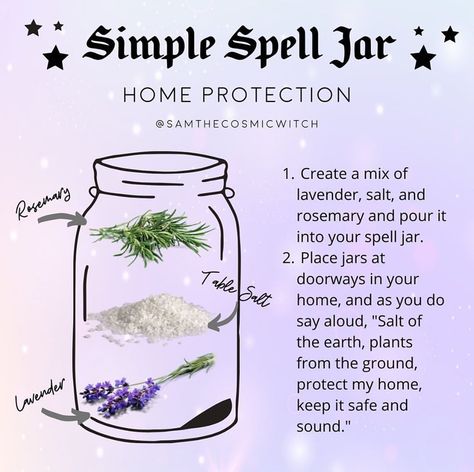 Nellie on Instagram: “I love this... and spell jars. I would also add some protection crystals, such as black tourmaline, Smokey quartz, or amethyst for an extra…” Wicca Recipes, Witchcraft Spells For Beginners, Moon Magick, Spells For Beginners, Jar Spells, Witch Bottles, Green Witchcraft, Spell Jars, Magia Das Ervas