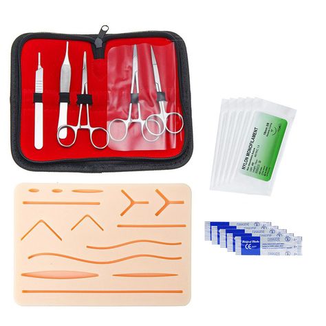 Surgical Suture Practice Training Kit Medical Student Suture Pad Surgical Tools Scissors Kit #surgicalsuture #medicalstudent #suturepad #scissorskit Medical Sutures, Suture Practice, Suture Kit, Surgical Tools, Surgical Suture, Fake Skin, Training Kit, Training Bags, Silicone Gel