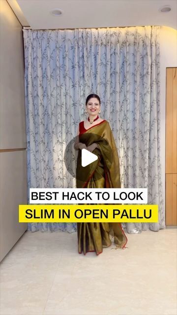 Elegant Saree Draping, Tissue Saree Dress Design Ideas, How To Wear Open Pallu Saree, Tissue Saree Draping Style, Open Pallu Saree Draping, Open Pallu Saree Style, Dress Out Of Saree, Wear Saree In Different Style, Tissue Saree Look