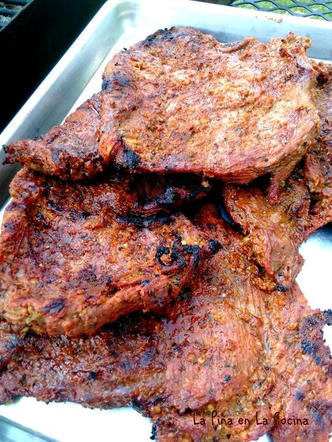 Arrechera Recipe Mexicans, Arrachera Marinade Mexican, Arrechera Recipe, Mexican Skirt Steak Recipes, Arrachera Recipe, Grilled Carne Asada, Spanish Meals, Skirt Steak Fajitas, Lamb Steak