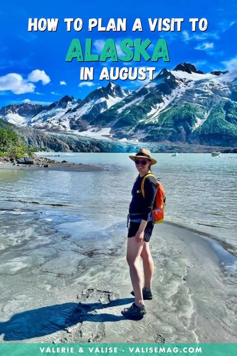 Are you visiting Alaska in August? Here's everything you need to know: weather, daylight hours, special events in August in Alaska, and what to pack for Alaska during your late summer trip. Alaska In August, Packing For Alaska, Alaska Packing List, Alaska Cruise Packing List, Alaska Travel Cruise, Alaska Cruise Packing, Alaska Summer, Trip To Alaska, Alaska Northern Lights