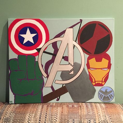 Avengers canvas painting Marvel Canvas Painting, Avengers Canvas Painting, Marvel Canvas Art, Avengers Painting, Spiderman Painting, Marvel Canvas, Avengers Drawings, Marvel Paintings, Avengers Art