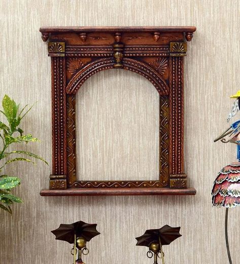 Antique Mirror Frame, Wood Wall Sculpture, Wooden Wall Panels, Wood Wall Mirror, Mdf Frame, Hand Painted Walls, Metal Wall Hangings, Framed Mirror Wall, Medieval Art