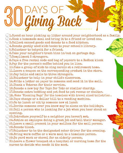 This November, print this FREE List of Random Acts of Kindness you can complete as a family. Acts Of Kindness Printables, Community Service Ideas, Kindness Activities, Cooking Homemade, Serving Others, Free Thanksgiving, Acts Of Kindness, Extraordinary Life, Thanksgiving Crafts