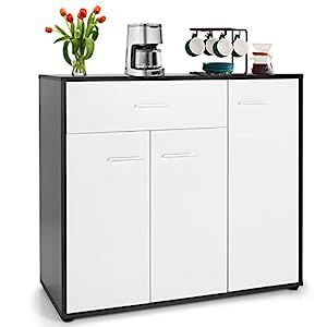 https://amzn.to/447VswA Console Cupboard, White Kitchen Sideboard, Living Room Buffet, Free Standing Kitchen Cabinets, Utility Storage Cabinet, Kitchen Buffet, Buffets & Sideboards, Sideboard Storage Cabinet, Freestanding Kitchen